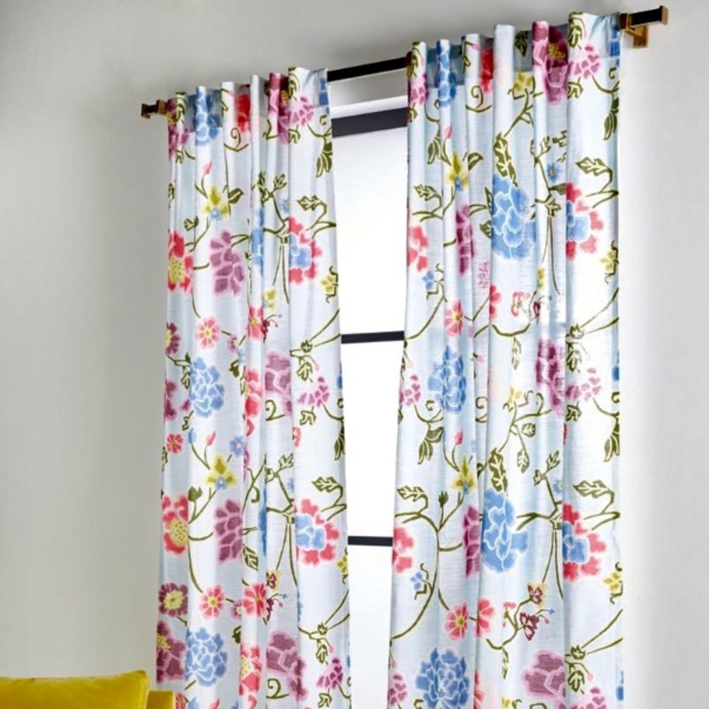 Anthropologie Blue Ellery Curtain | Single Panel